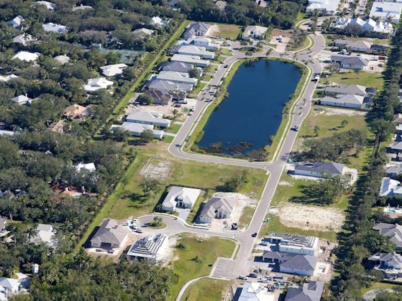 Aerial view of the The Strand community in Vero Beach, FL, showing layout and nearby surroundings (Image 29).
