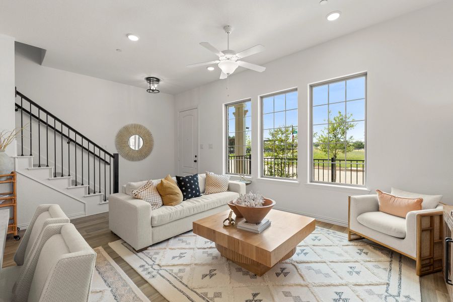 Furnished interior in a model home at Parkside in Mansfield (Image 11). Furnished interior in a model home at Parkside in Mansfield (Image 11).