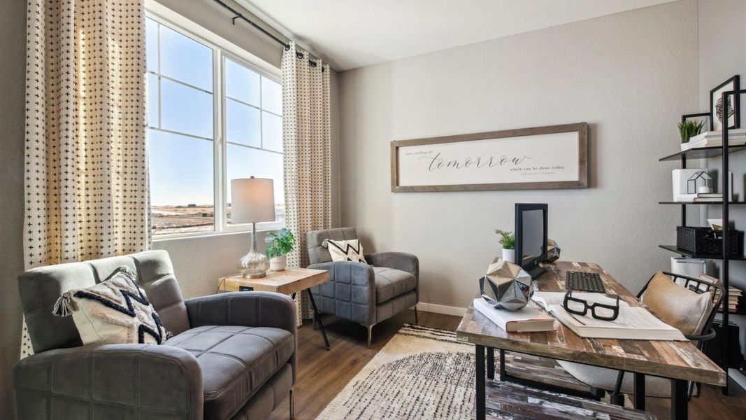 Furnished interior in a model home at Spring Valley Ranch in Elizabeth (Image 16).
