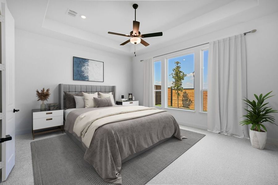 Furnished interior in a model home at The Ridge at Northlake 70s in Northlake (Image 55).