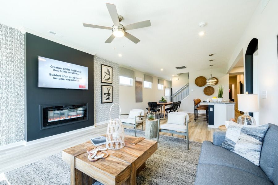 Furnished interior in a model home at Villas at Gold Creek in Dawsonville (Image 18).