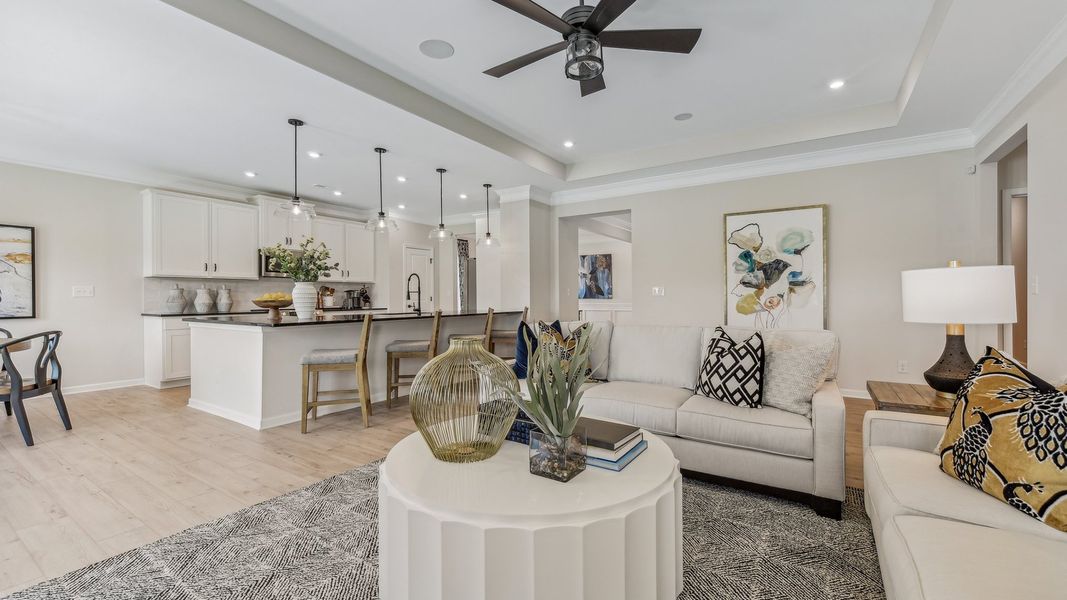 Furnished interior in a model home at Arbor Glen in Sanford (Image 3). Furnished interior in a model home at Arbor Glen in Sanford (Image 3).