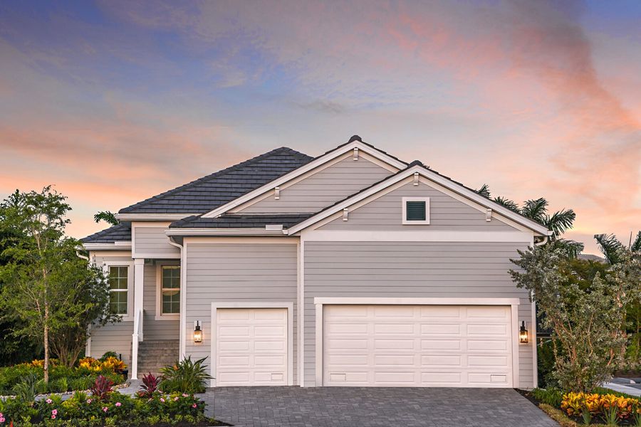 Front exterior of a home in the Tide Marsh community, located in Fort Myers, FL (Image 2).