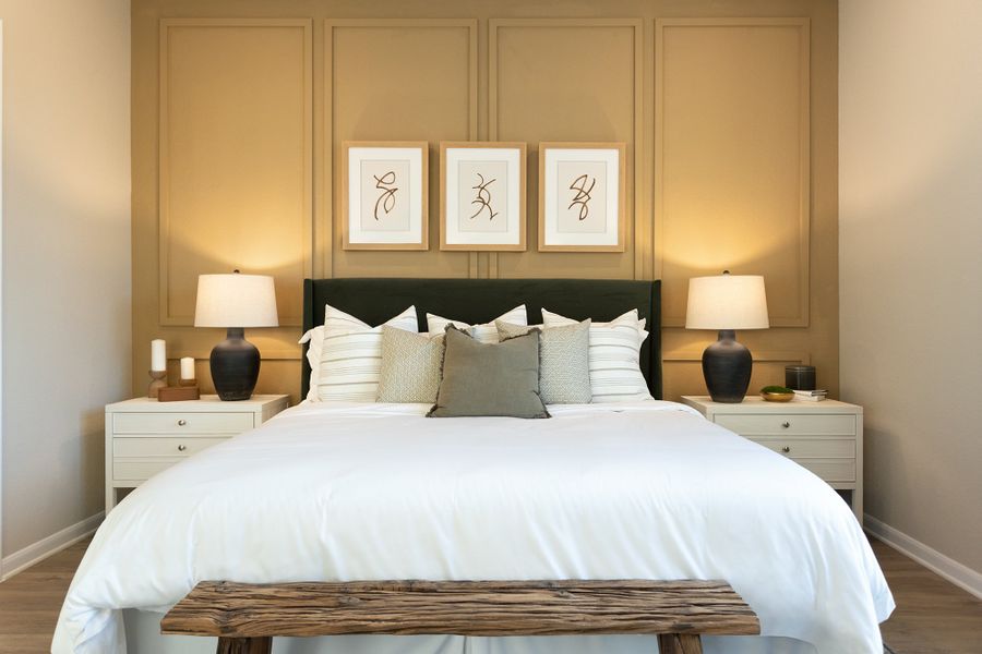 Furnished interior in a model home at Hunter's Ranch in San Antonio (Image 15). Furnished interior in a model home at Hunter's Ranch in San Antonio (Image 15).
