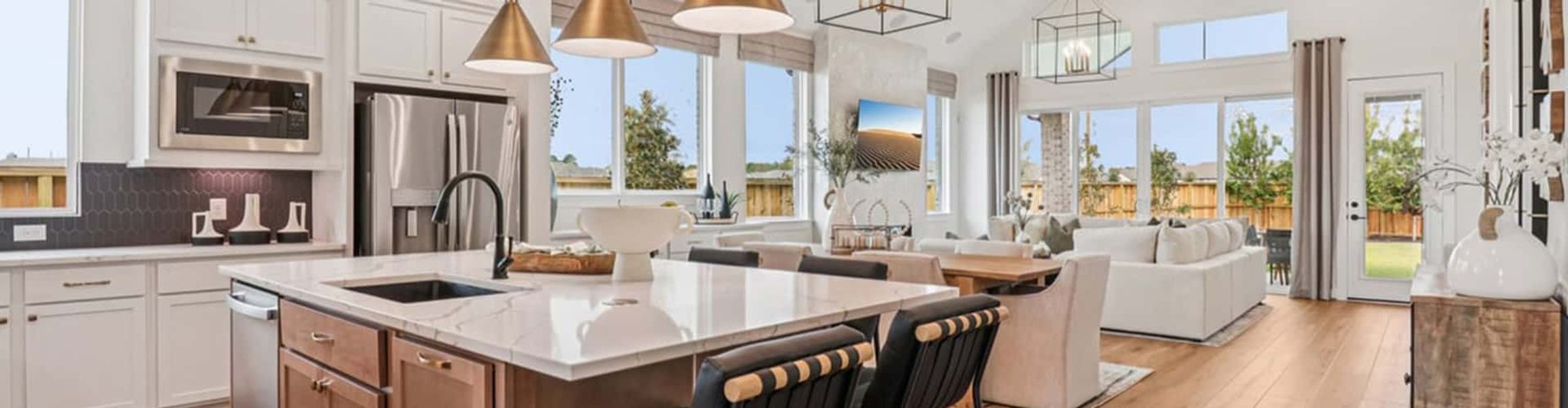 Furnished interior in a model home at Wood Leaf Reserve in Tomball (Image 5).