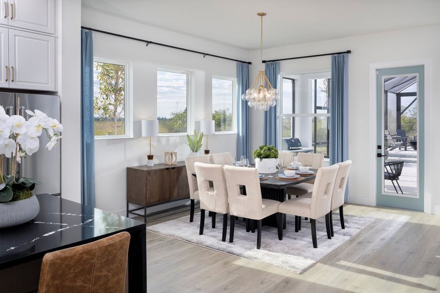 Furnished interior in a model home at Palmera Wellen Park - Classic Series in Venice (Image 11).