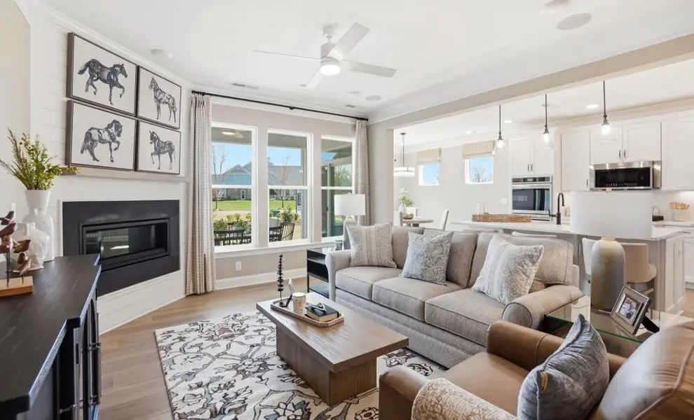 Furnished interior in a model home at Founders Landing | 55+ Community in Gastonia (Image 5).