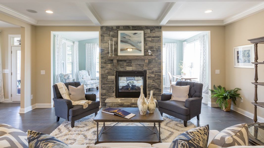 Furnished interior in a model home at Jasper's Landing in Four Oaks (Image 6).