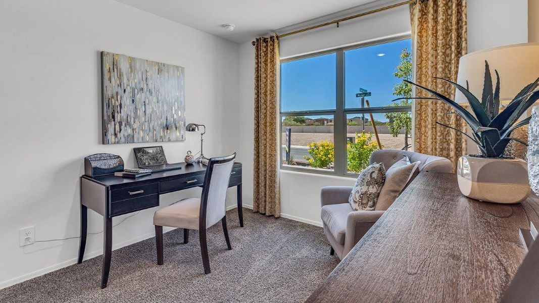 Furnished interior in a model home at Senita Crossing in Tucson (Image 48).