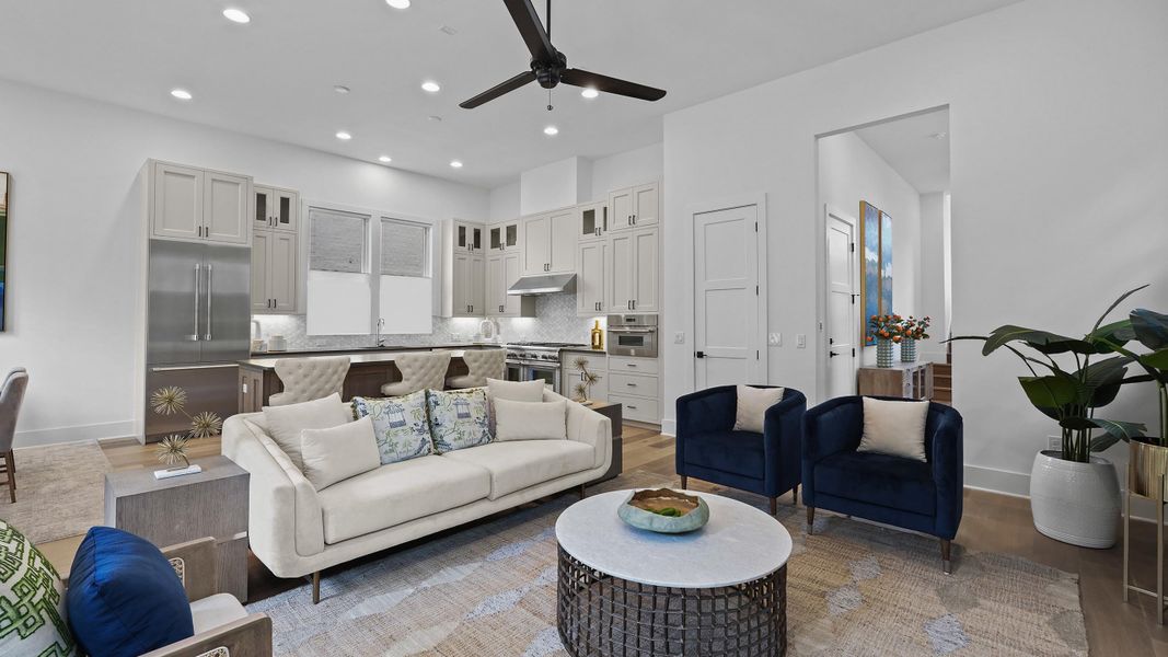 Furnished interior in a model home at Spyglass in Austin (Image 9).