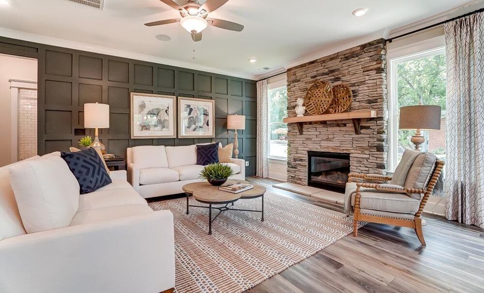 Furnished interior in a model home at Hancock Farms in Aiken (Image 12). Furnished interior in a model home at Hancock Farms in Aiken (Image 12).