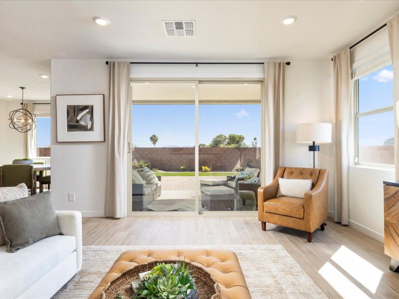 Furnished interior in a model home at Naranja Trails in Oro Valley (Image 13). Furnished interior in a model home at Naranja Trails in Oro Valley (Image 13).