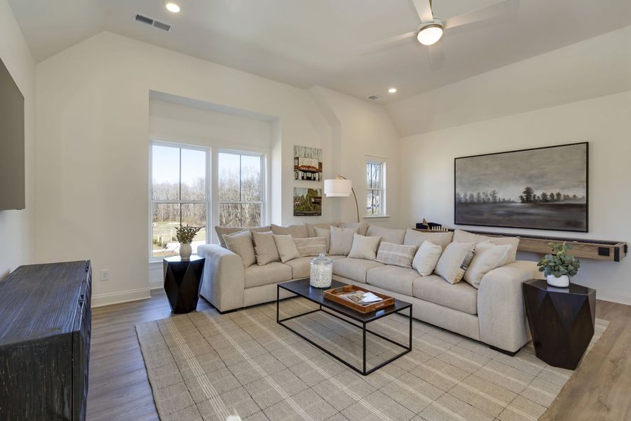 Furnished interior in a model home at Station Hill in Franklin (Image 8).