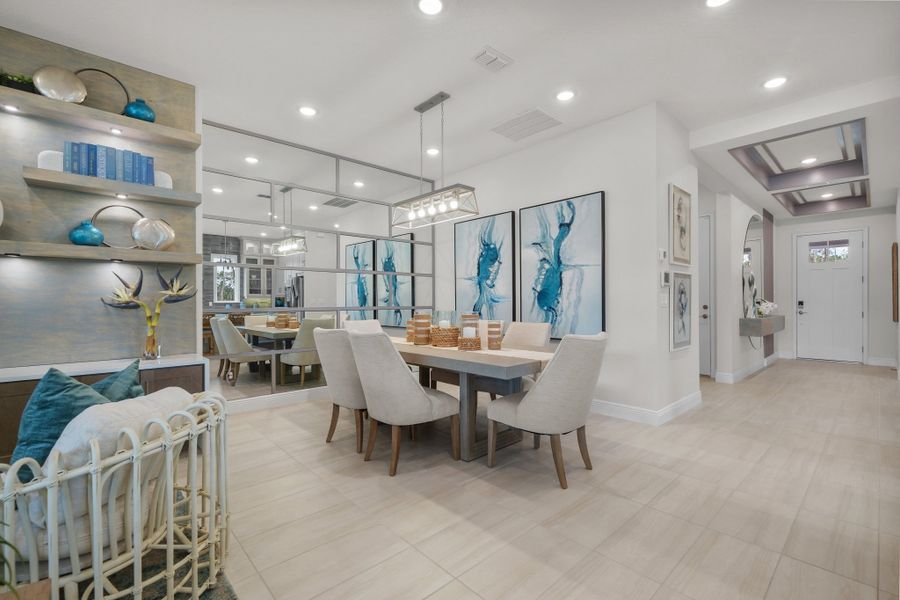 Furnished interior in a model home at Ridgehaven in Ormond Beach (Image 24).