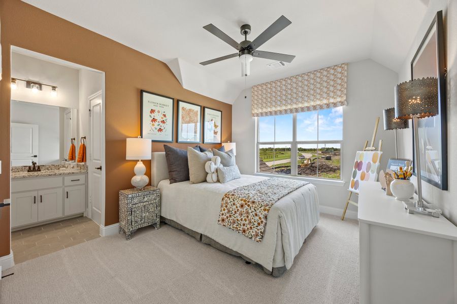 Furnished interior in a model home at Myrtle Creek in Waxahachie (Image 24).