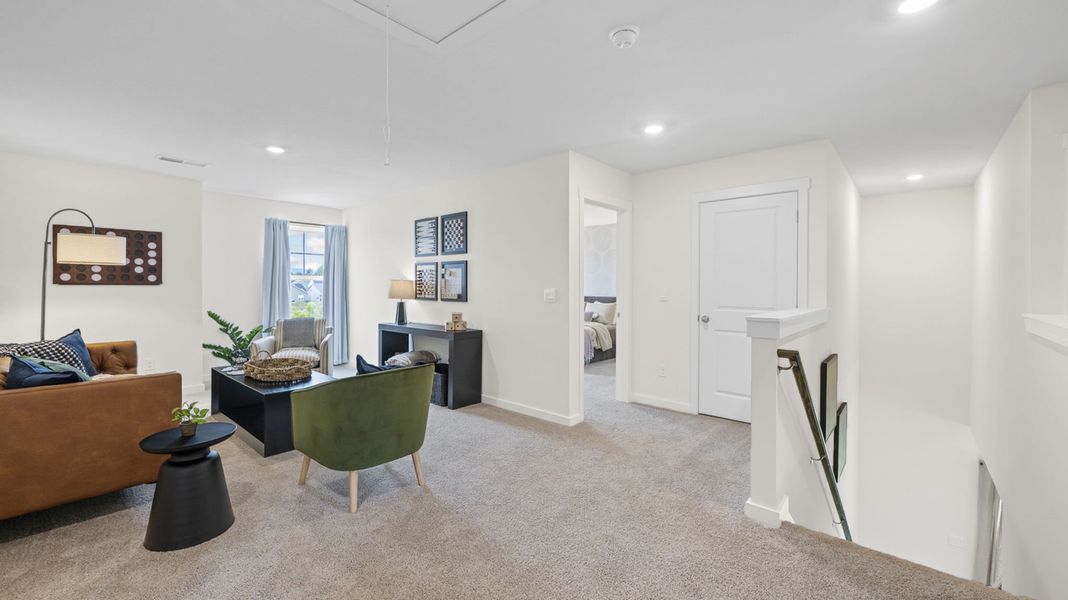 Furnished interior in a model home at Hawks Landing in Apison (Image 26).