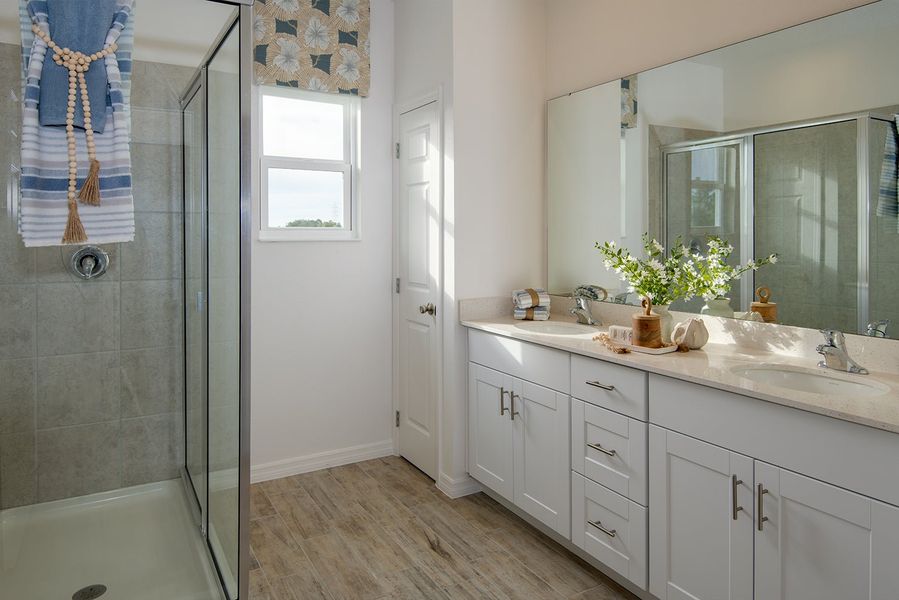 Furnished interior in a model home at Liberty Station Townhomes in Orange City (Image 6). Furnished interior in a model home at Liberty Station Townhomes in Orange City (Image 6).
