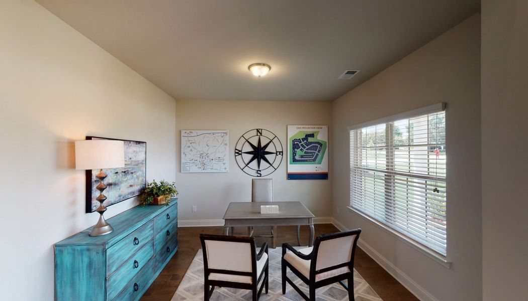 Furnished interior in a model home at Oak Mountain View in Carrollton (Image 13). Furnished interior in a model home at Oak Mountain View in Carrollton (Image 13).