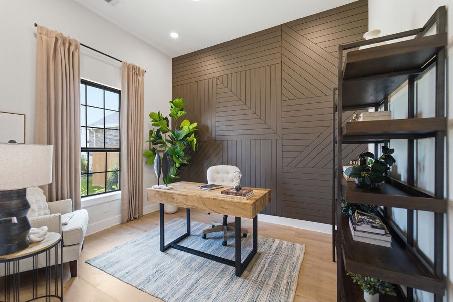 Furnished interior in a model home at Grand Magnolia in Waller (Image 5).