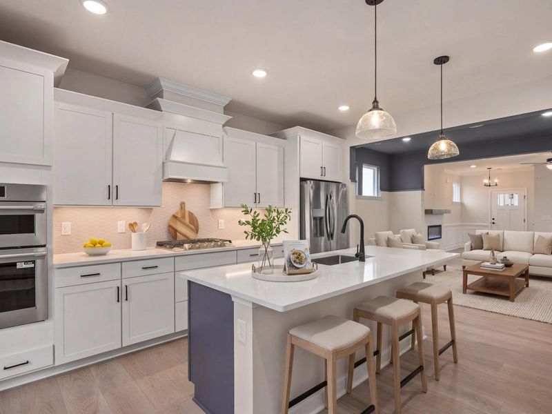 Furnished interior in a model home at Forestville Yard in Knightdale (Image 7).