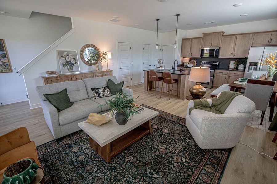 Furnished interior in a model home at The Townhomes at Union Depot in Bartlett (Image 16).