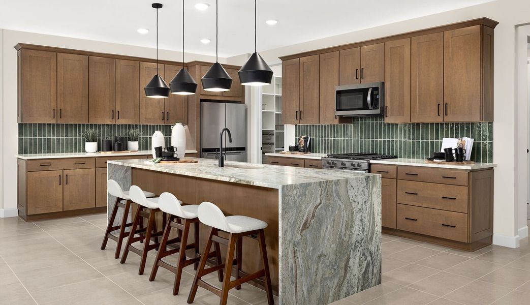 Furnished interior in a model home at Covena Pointe in Vail (Image 1).