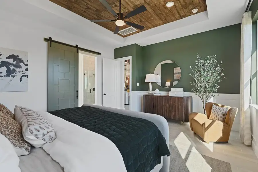 Furnished interior in a model home at Brookewater 60's in Rosenberg (Image 34).