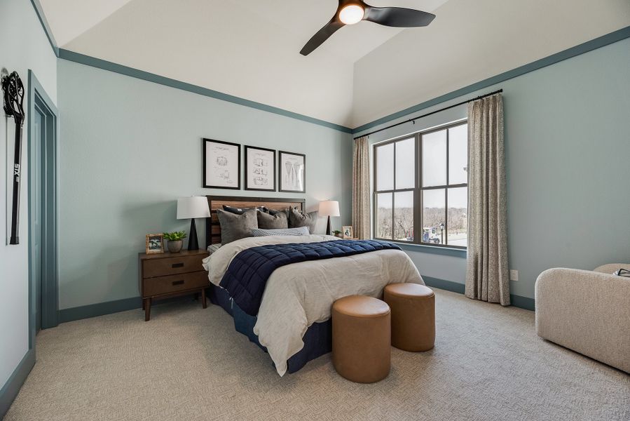 Furnished interior in a model home at Park Place - 80' Lots in Prosper (Image 42).