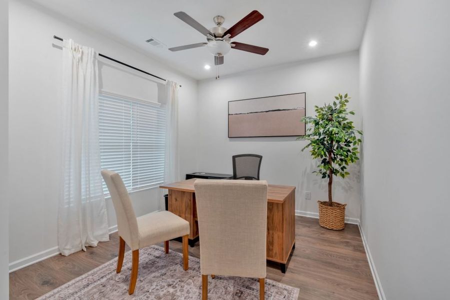 Furnished interior in a model home at Meadow Pines in Dallas (Image 25).