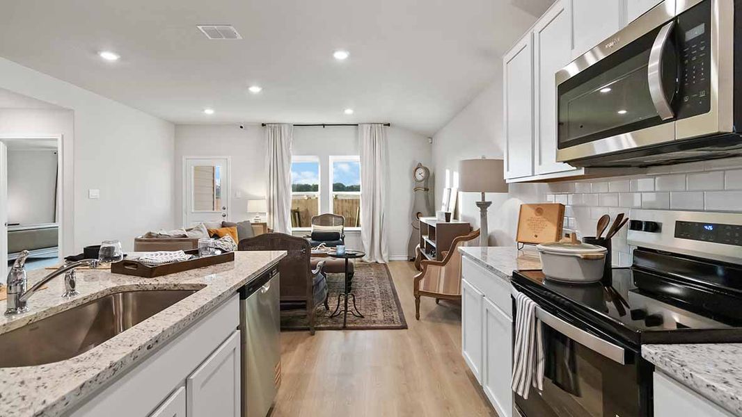Furnished interior in a model home at The Birch at Spencer Ranch in Boerne (Image 18).