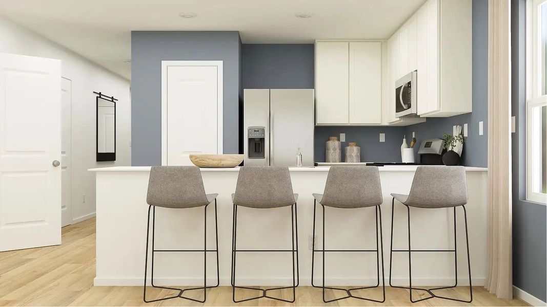 Furnished interior in a model home at Brentwood: Ascent in Davenport (Image 3). Furnished interior in a model home at Brentwood: Ascent in Davenport (Image 3).