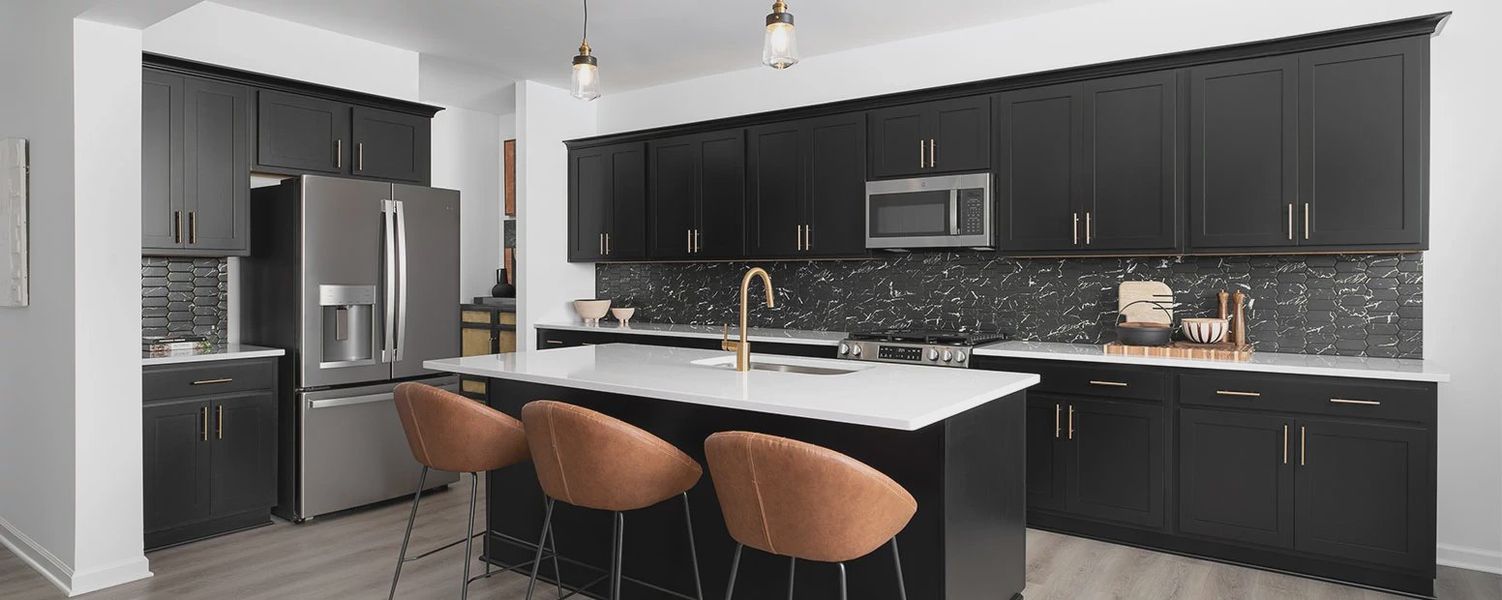 Furnished interior in a model home at Creekside in Dawsonville (Image 4).