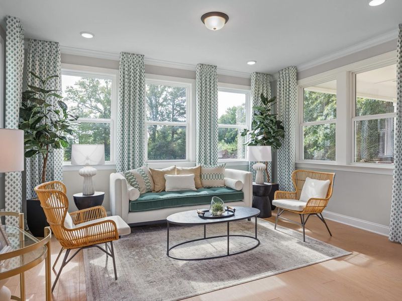 Furnished interior in a model home at Ashland in New Hill (Image 12). Furnished interior in a model home at Ashland in New Hill (Image 12).