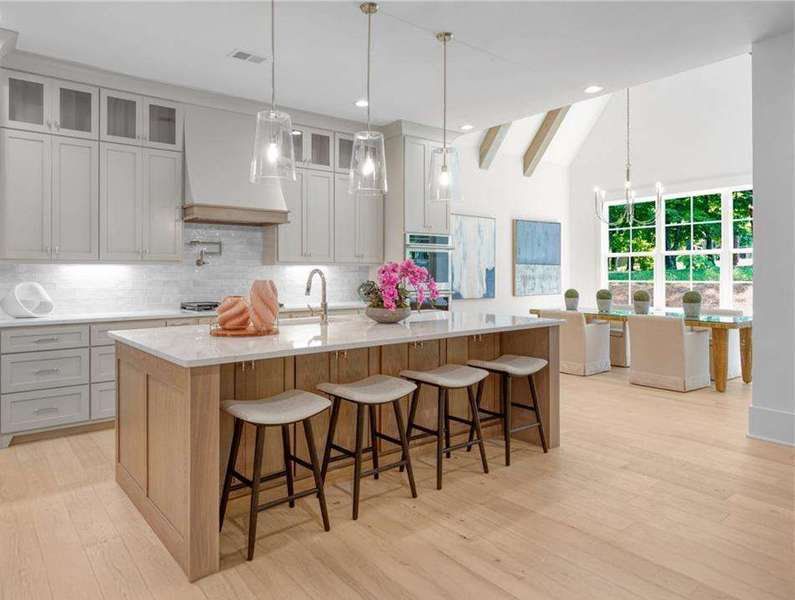 Furnished interior in a model home at Town Farms in Sandy Springs (Image 4).