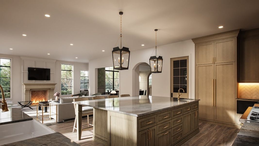 Furnished interior in a model home at The Overlook at Westlake in Austin (Image 4).