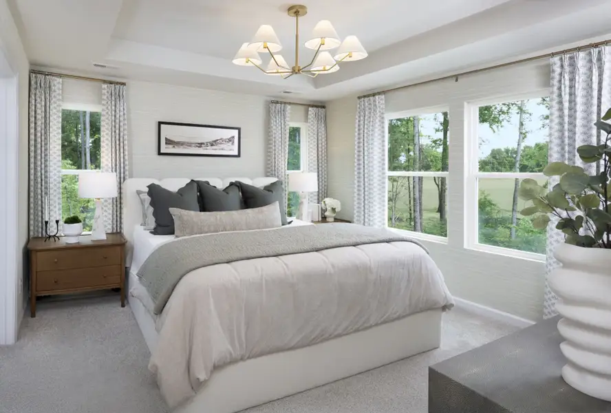 Furnished interior in a model home at Stonesummit at Reedy Creek in Charlotte (Image 3).