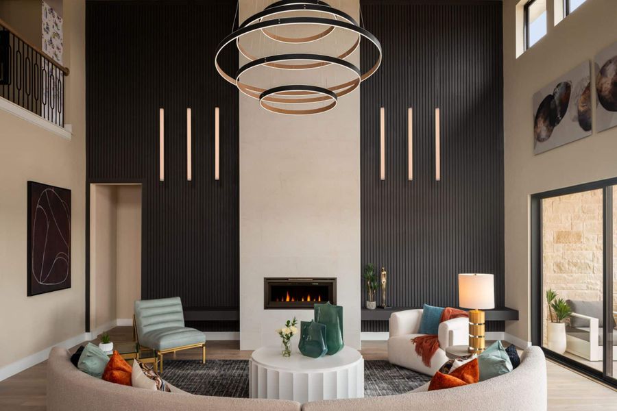 Furnished interior in a model home at Wellington in Haslet (Image 5).
