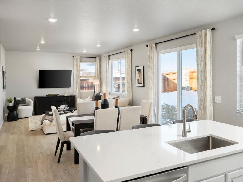 Furnished interior in a model home at Hidden Valley Farm in Severance (Image 7).