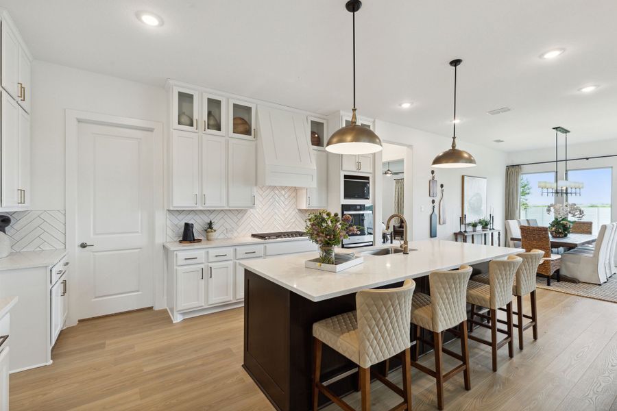 Furnished interior in a model home at Painted Tree Lakeside in McKinney (Image 10).