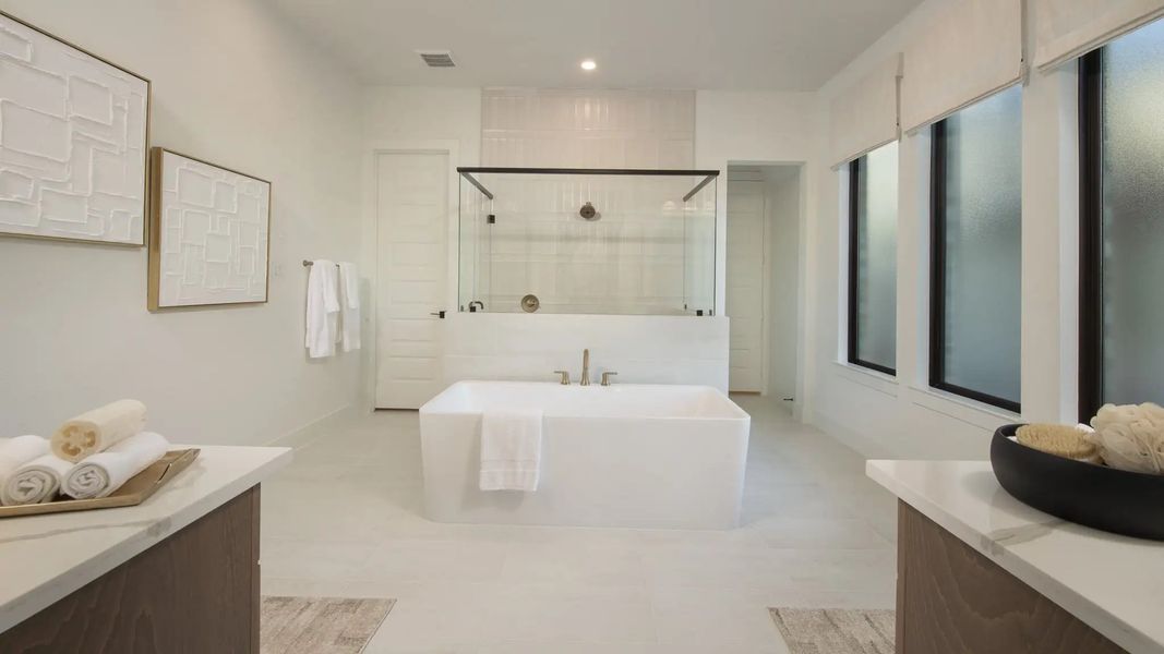 Furnished interior in a model home at Creek Of Driftwood Half Acre in Driftwood (Image 10).