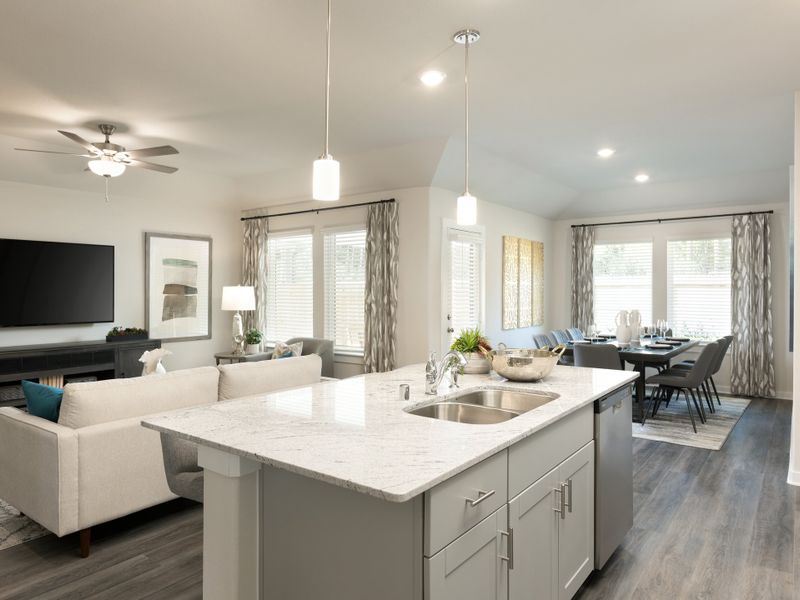 Furnished interior in a model home at Landing Meadows - Premier Series in New Caney (Image 7).