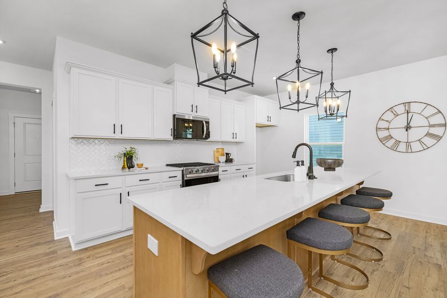 Furnished interior in a model home at Parc Northwest in Elon (Image 2).