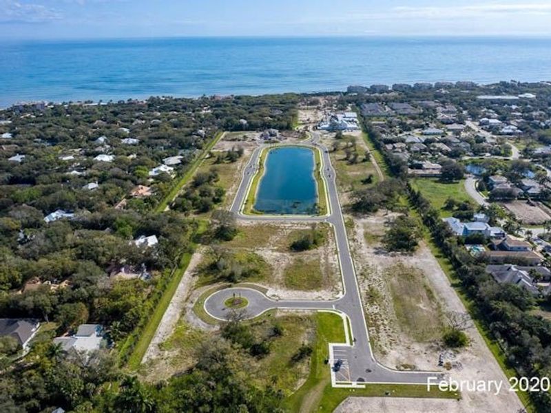 Aerial view of the The Strand community in Vero Beach, FL, showing layout and nearby surroundings (Image 69).