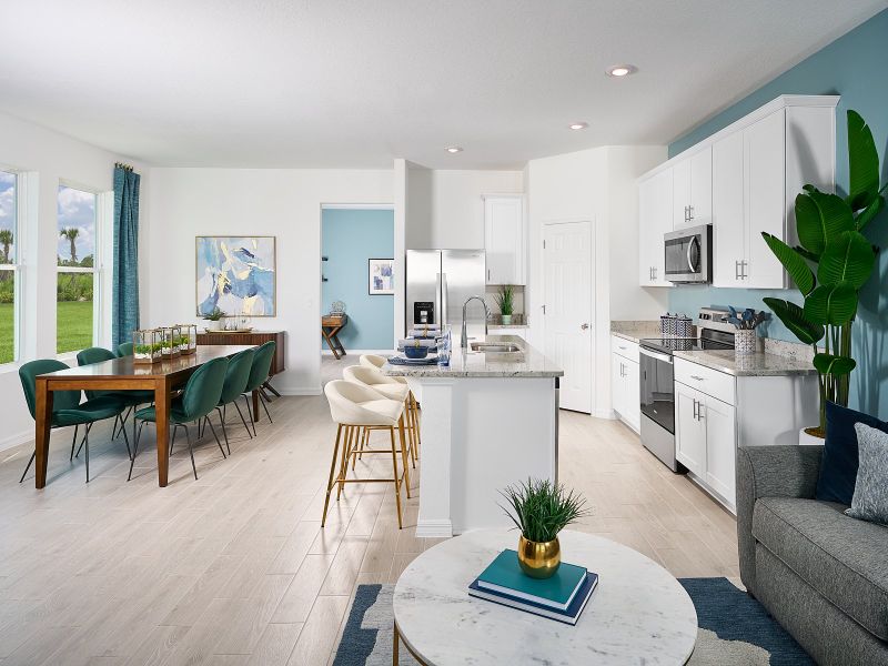 Furnished interior in a model home at The Meadow at Crossprairie Bungalows in St. Cloud (Image 9).