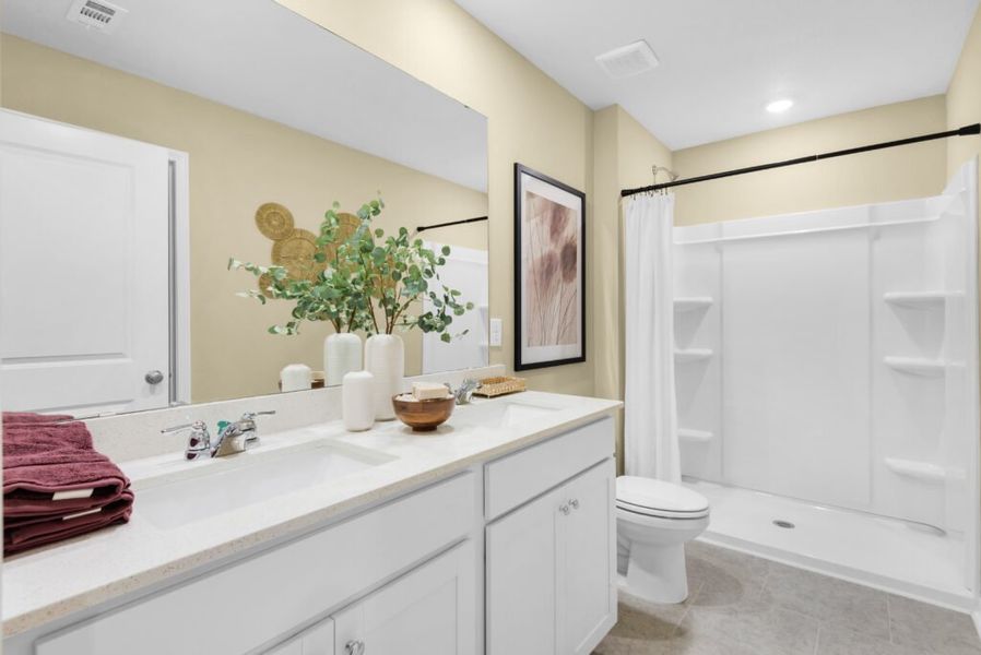 Furnished interior in a model home at Cochran Commons in Milton (Image 24).