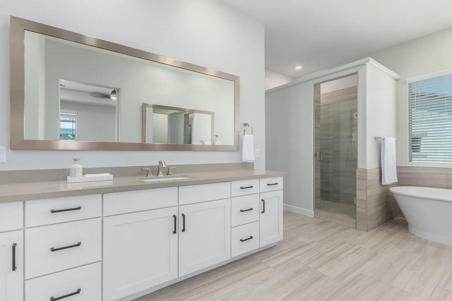 Furnished interior in a model home at Bellero Estates in Queen Creek (Image 57).