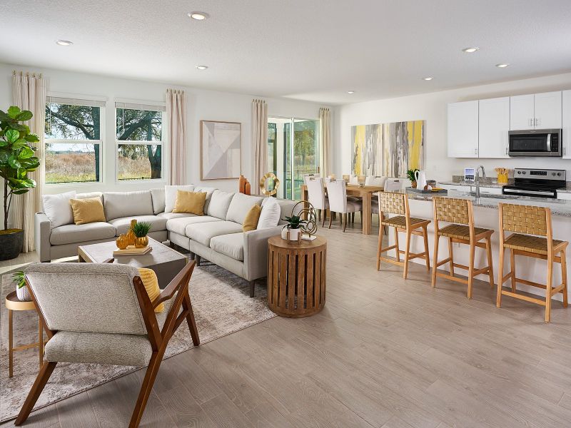 Furnished interior in a model home at Lakes at Bella Lago - Signature Series in Green Cove Springs (Image 6).