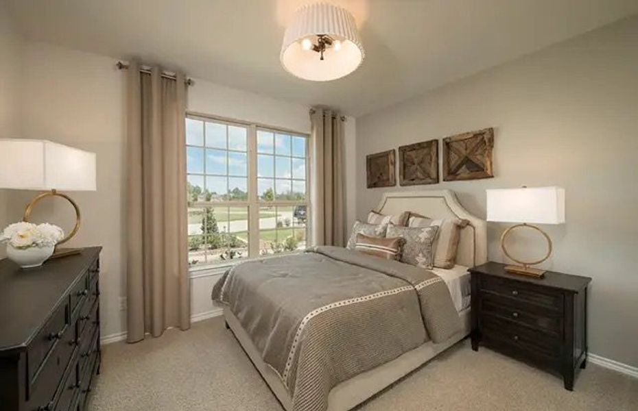 Furnished interior in a model home at The Overlook at Creekside in New Braunfels (Image 36).