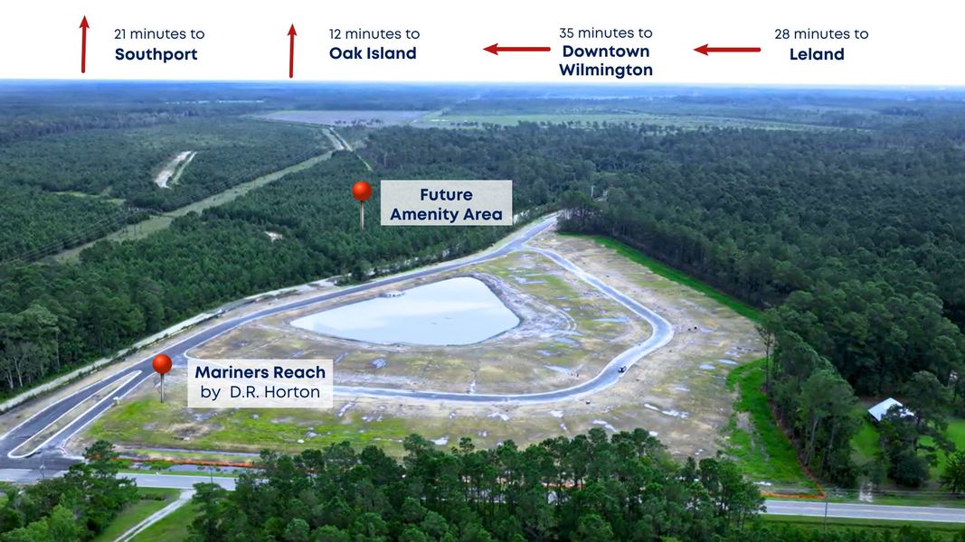 Site preparation and early development at Mariners Reach in Bolivia, NC (Image 22).