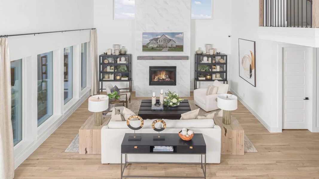 Furnished interior in a model home at Lakes Of Cane Island 60' in Katy (Image 13).